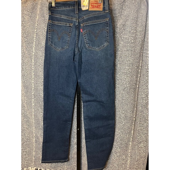 NEW Levi's Women's Wedgie Straight Jeans Dark Wash Size 24 - Picture 12 of 12